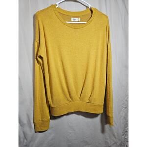 Bixby nomad mustard yellow XL sweater. Gather at waist front.